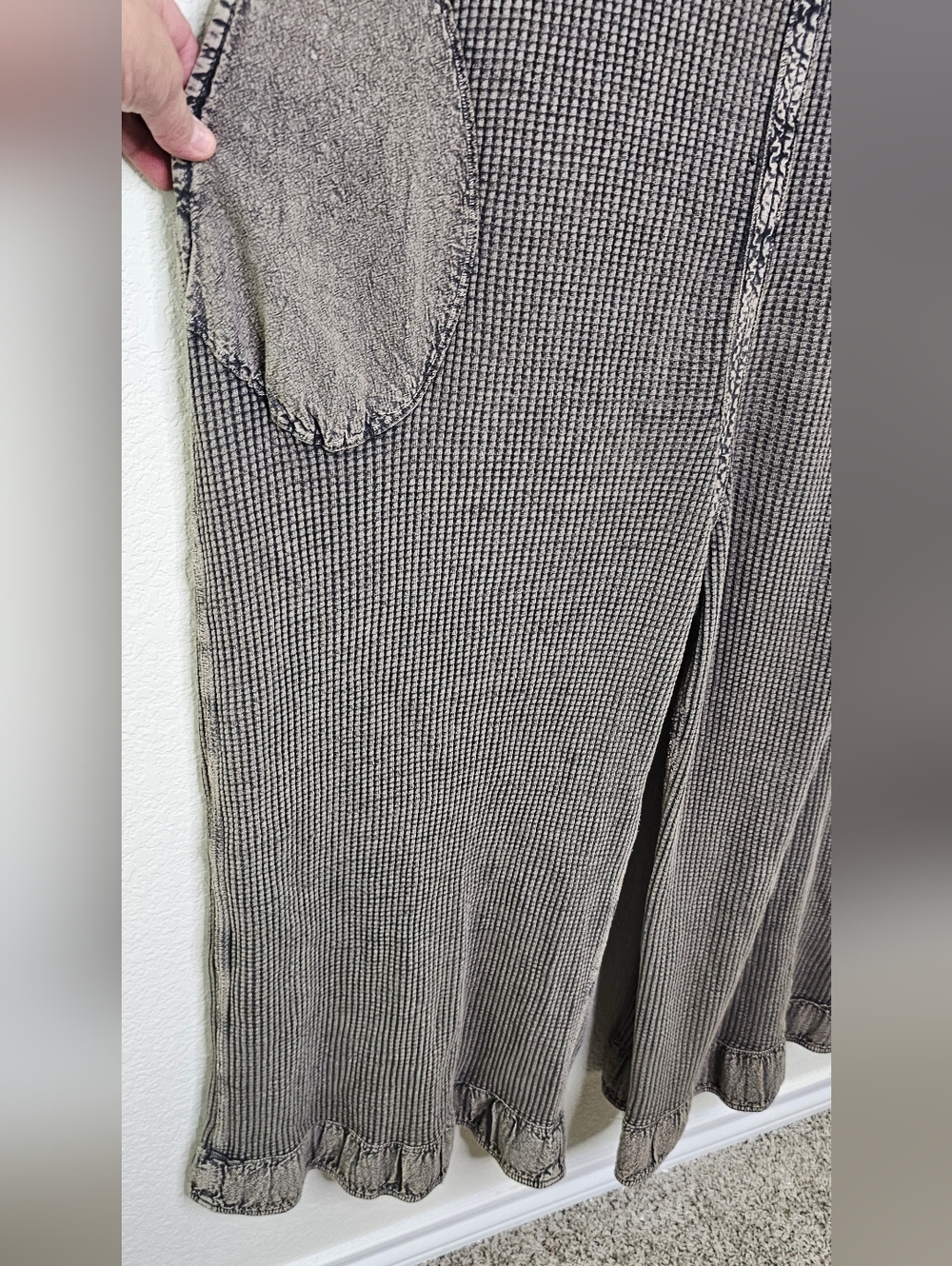 Free People Waffle Knit Jumpsuit Romper XL - Picture 4 of 10